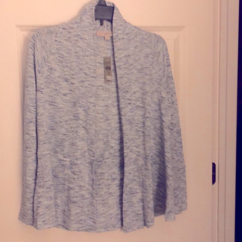 Loft cardigan sweater blue flecked. New with tags